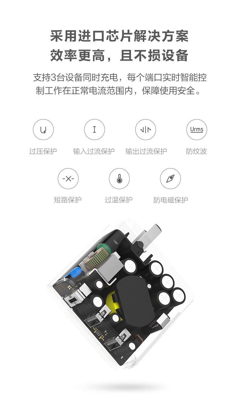 ZMI紫米 65W 三孔 PD快速充電器
