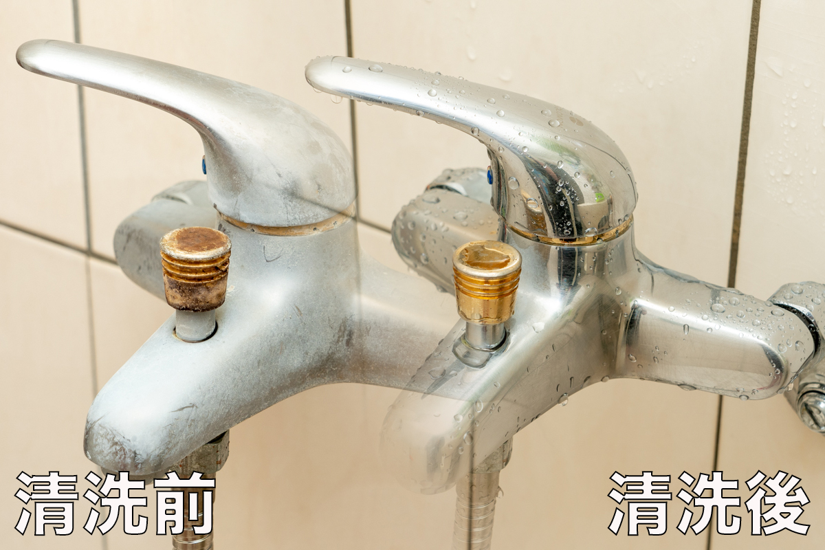 浴室不鏽鋼水龍頭陳年水垢該如何去除？