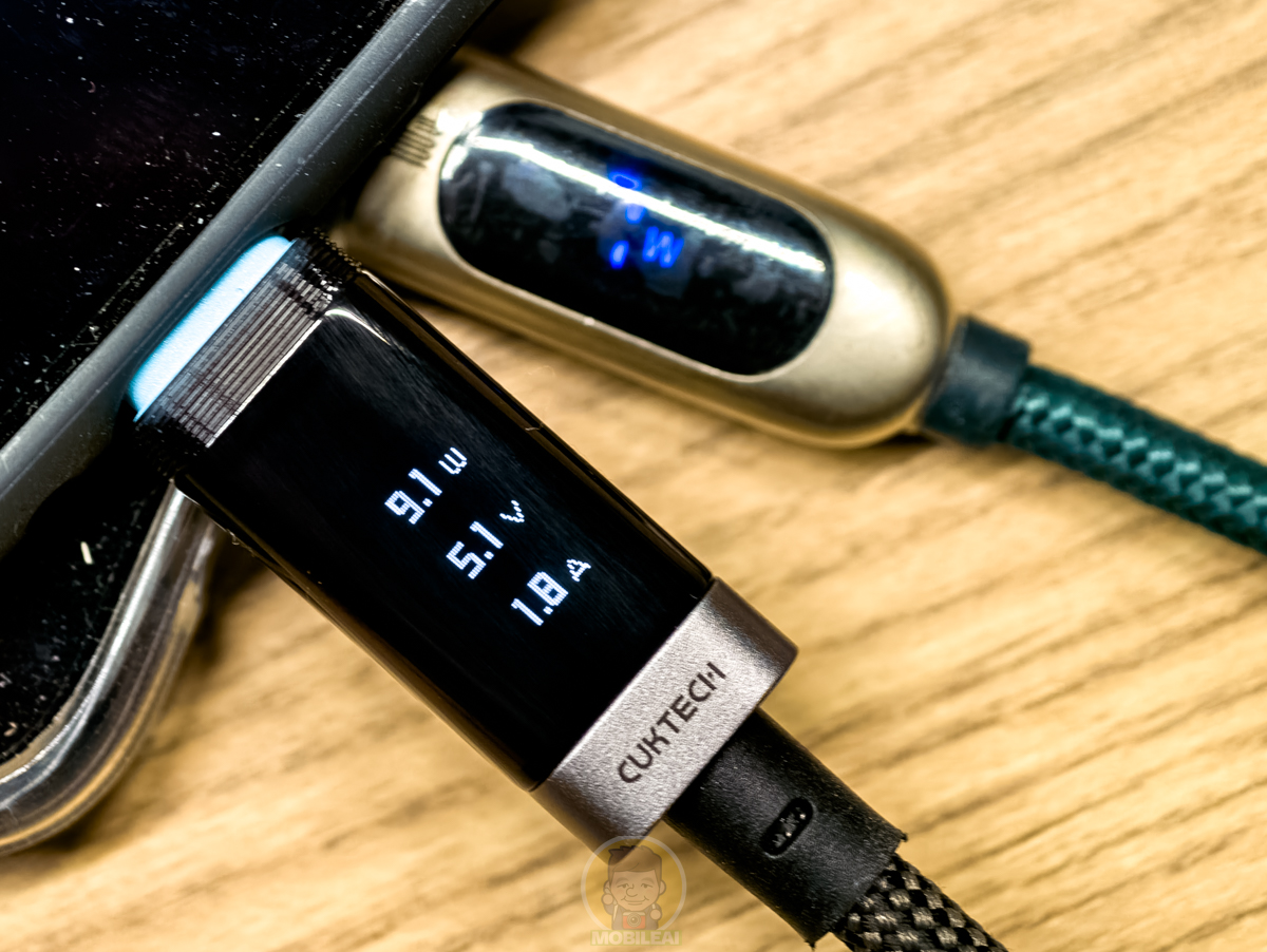 開箱 CUKTECH 酷態科6號編織數位顯示充電線 OLED 版
